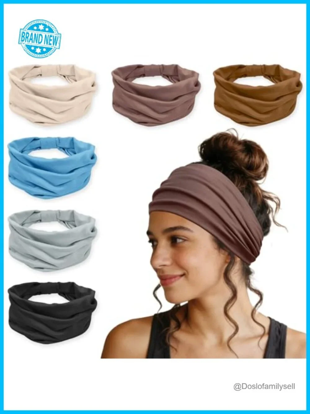6 Pack Stretchy Wide Headbands for Women Workout Yoga Running